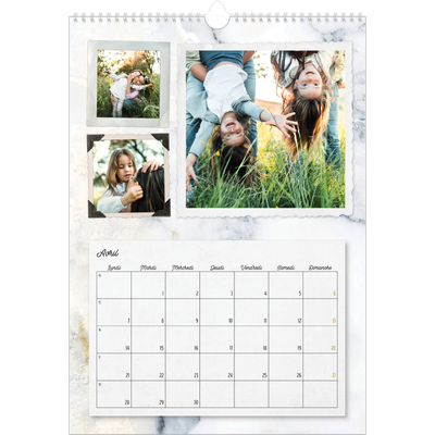 A3 Calendrier annuel — Collection de photos [Avril]