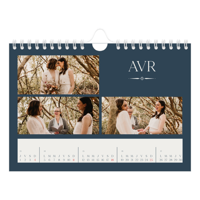 Calendrier photo A5 — Ardoise et sérifs [Avril]