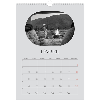 A3 Calendrier annuel — Sur la route [Février]