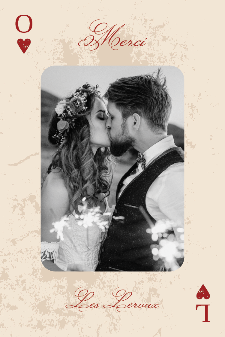 Carte de remerciement — As de cœur