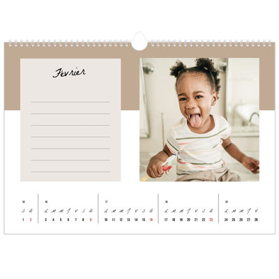 Calendrier photo A3 — Agenda 'To Do' list [Février]