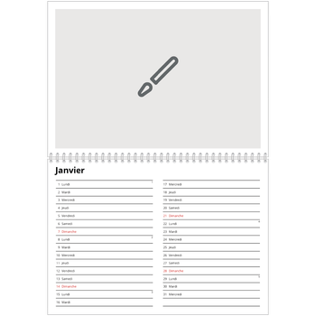 Calendrier photo A4 double — Créez votre produit