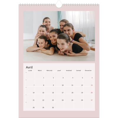 A3 Calendrier annuel — Neo Scandi [Avril]