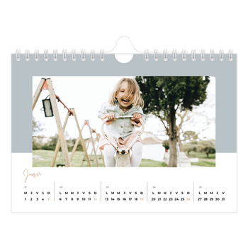 Calendrier photo A5 — Palette naturelle