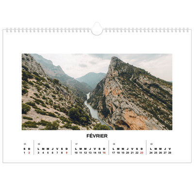 Calendrier photo A3 — Simple photo [Février]