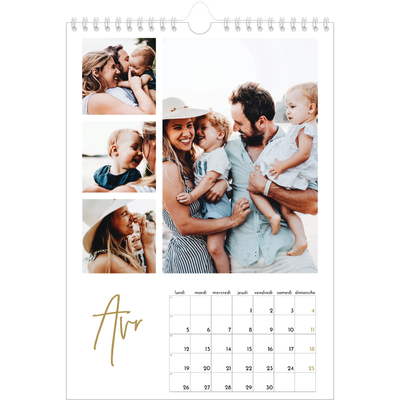 Calendrier photo A4 (20 x 30 cm) — Manuscrit [Avril]