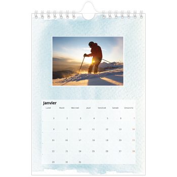 Calendrier photo A5 — Effet aquarelle
