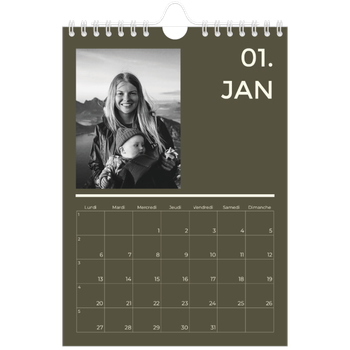 Calendrier photo A5 — Contemporain audacieux