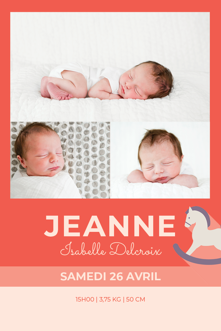 Cartons d'invitation — Cheval à bascule