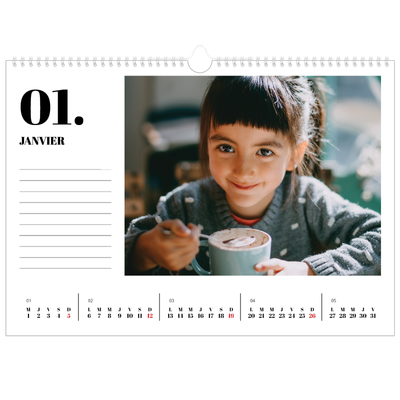 Calendrier photo A3 — Sérif et moments [Janvier]