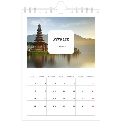 Calendrier photo A5 — Toute l'histoire [Février]
