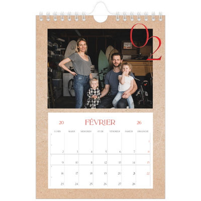 Calendrier photo A5 — Touches de rouge [Février]