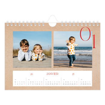 Calendrier photo A5 — Touches de rouge