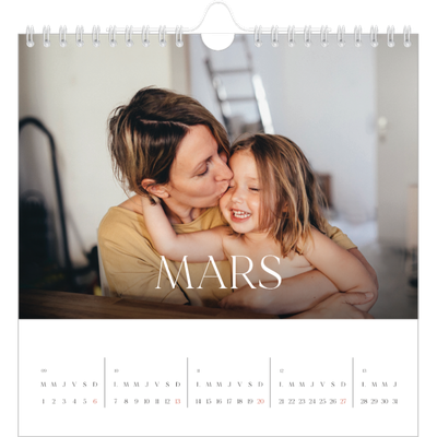 Calendriers annuels carré — Douze jolis mois [Mars]