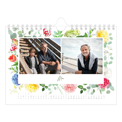 Calendrier photo A5 — Fleurs traditionelles [couverture]