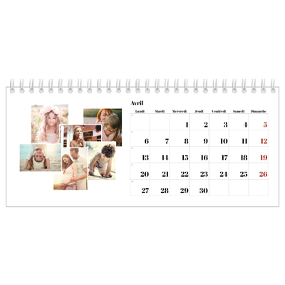 Calendrier de bureau — Formes et collage [Avril]