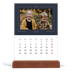 Calendrier de bureau support bois - portrait  — Bleu de Prusse [couverture]