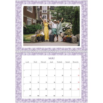 Calendrier photo A4 double (30 x 40 cm) — En floraison [couverture]