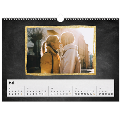 Calendrier photo A3 — Paillete et ardoise [couverture]