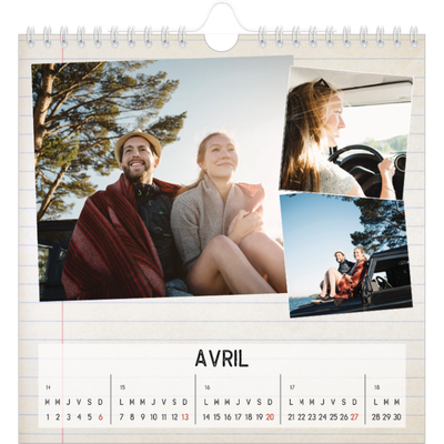 Calendriers annuels carré — Parts unknown [Avril]