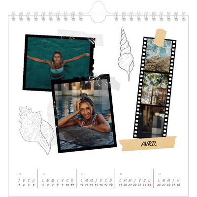 Calendriers annuels carré — Esprit scrapbook [Avril]