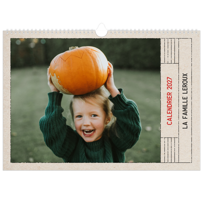 Calendrier photo A3 — Craft effet tampon [couverture]