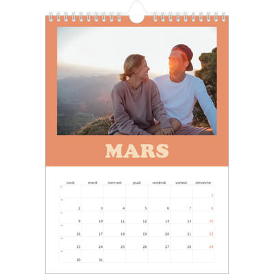 Calendrier photo A4 (20 x 30 cm) — Cadres rétro [Mars]