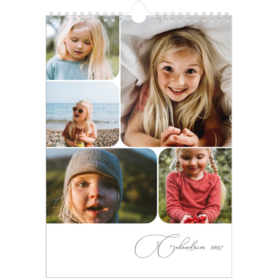 Calendrier photo A4 (20 x 30 cm) — Instantanés et calligraphie [couverture]