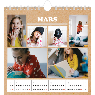 Calendriers annuels carré — Chronique de l'année [Mars]