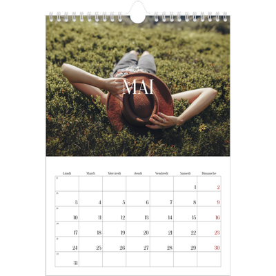 Calendrier photo A4 (20 x 30 cm) — Évasion sans fin [Mai]