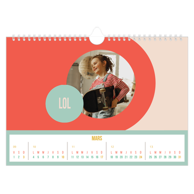 Calendrier photo A4 — Fun et moderne [Mars]
