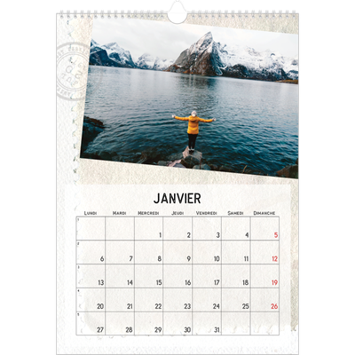 A3 Calendrier annuel — Parts unknown [Janvier]
