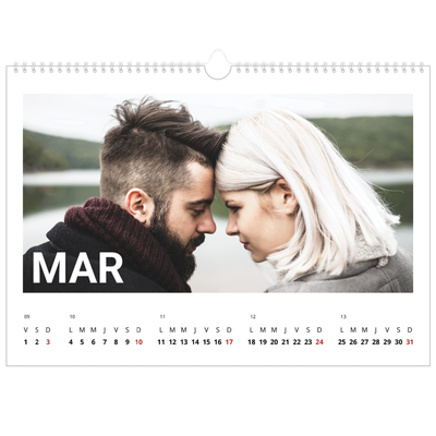 Calendrier photo A3 — Grand mois [Mars]