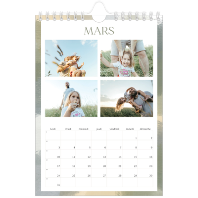 Calendrier photo A5 — Effet pinceau [Mars]