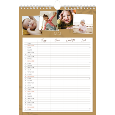 Calendrier familial A4 — Agenda terre à terre - Famille de 4 [couverture]
