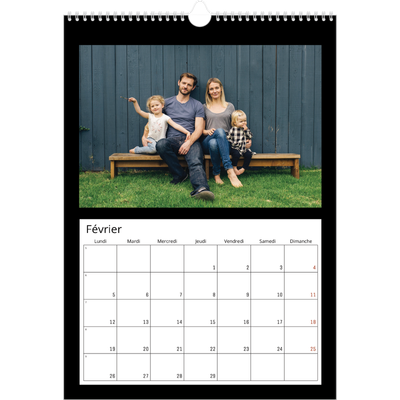 A3 Calendrier annuel — Bodures noires [Février]