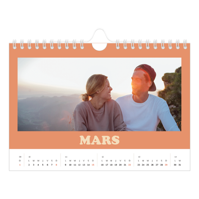 Calendrier photo A5 — Cadres rétro [Mars]