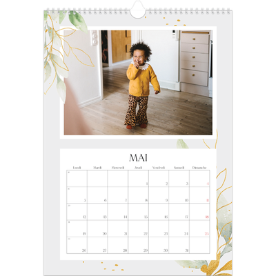 A3 Calendrier annuel — Éclaboussure florale [couverture]