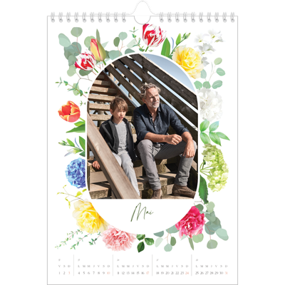 Calendrier photo A4 (20 x 30 cm) — Fleurs traditionelles [couverture]