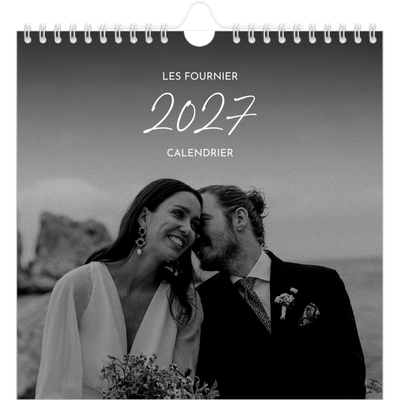 Calendriers annuels carré — Écriture élégante [couverture]
