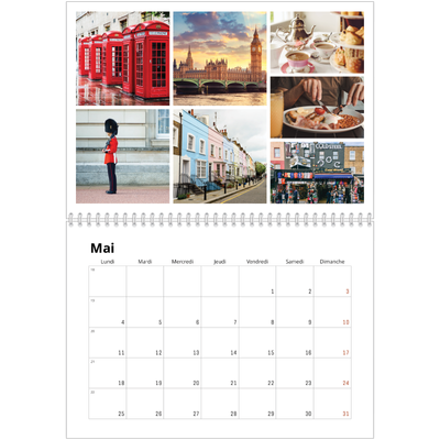 Calendrier photo A4 double (30 x 40 cm) — Diaporama asymétrique [couverture]