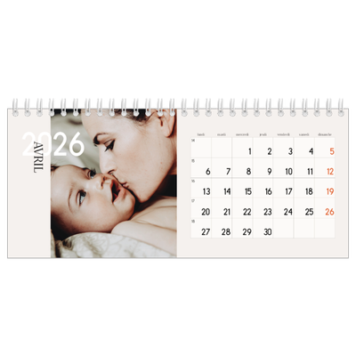 Calendrier de bureau — Superposition [Avril]