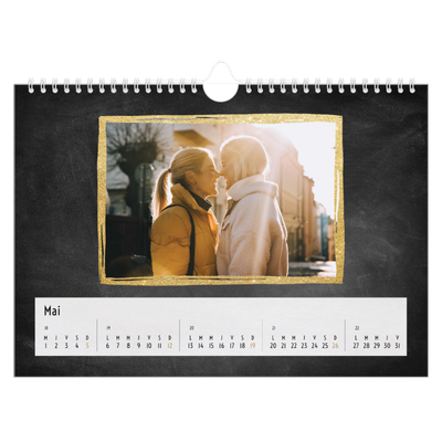 Calendrier photo A4 — Paillete et ardoise [couverture]