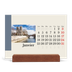 Calendrier de bureau support bois - paysage   — Vues du monde [Janvier]