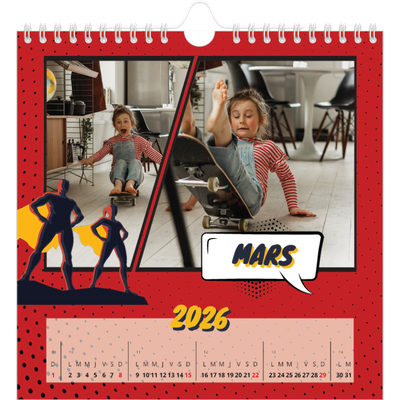 Calendriers annuels carré — Bande dessinée [Mars]