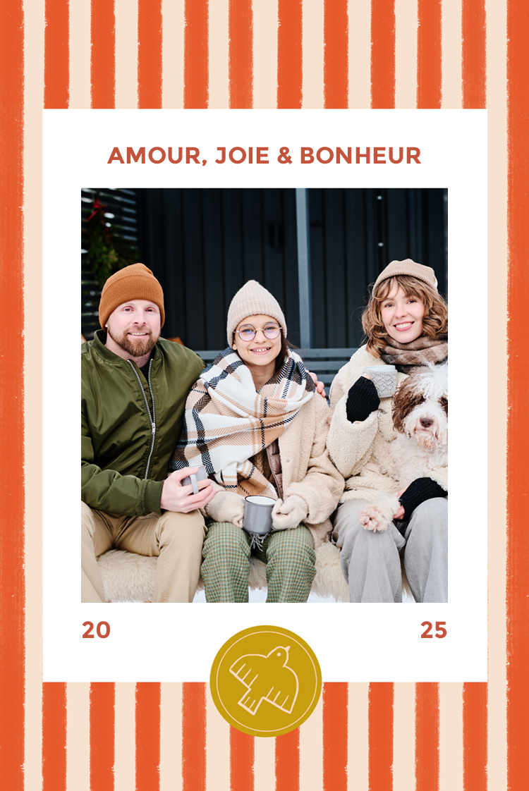 Faire-part & Cartes — Rayures rétro rouges