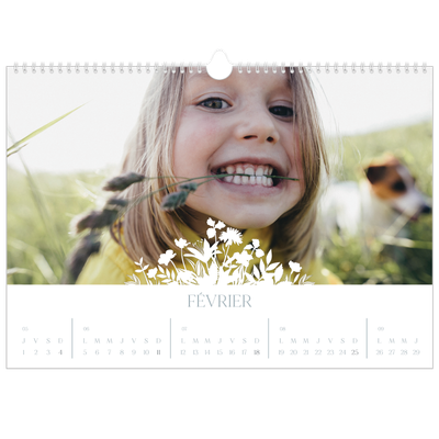 Calendrier photo A3 — Invitation champêtre [Février]