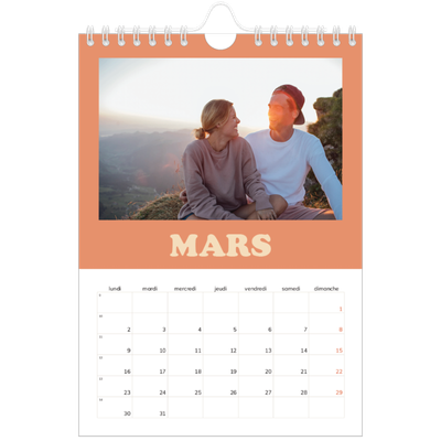 Calendrier photo A5 — Cadres rétro [Mars]