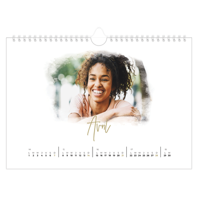 Calendrier photo A4 — Effet photo [Avril]