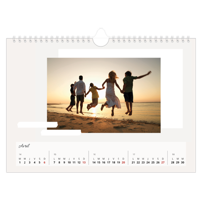 Calendrier photo A4 — Tons neutres [Avril]